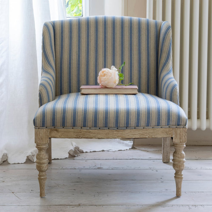 Margot Chair Ticking Stripe Blue