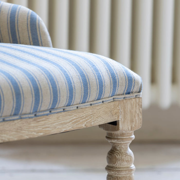 Margot Chair Ticking Stripe Blue