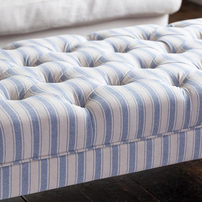 Ottoman Ticking Stripe Blue