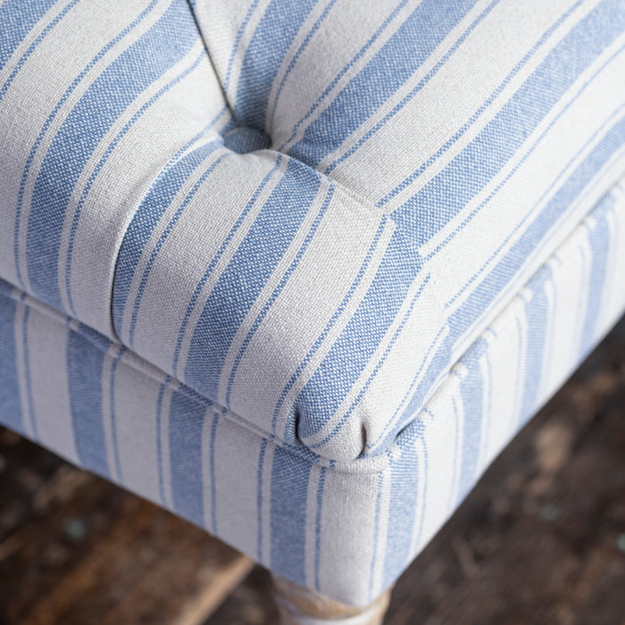 Ottoman Ticking Stripe Blue