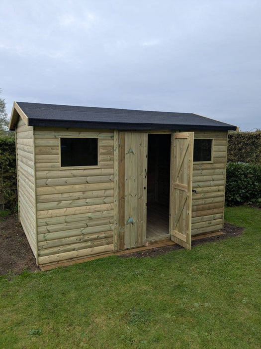 Large Heavy Duty Garden Shed Building with Double Doors & Window