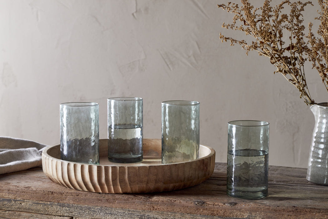 Yala Hammered Highball Sage Green Set Of 4