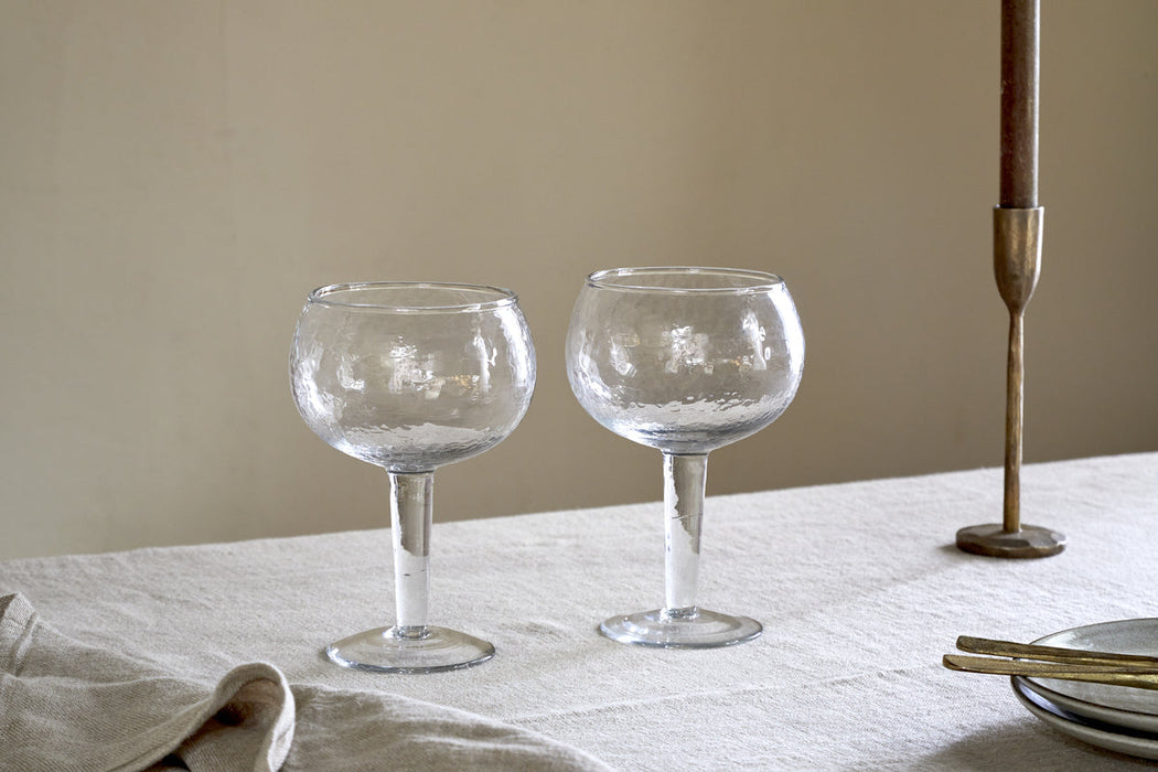 Yala Hammered Gin Glass Clear Set Of 2