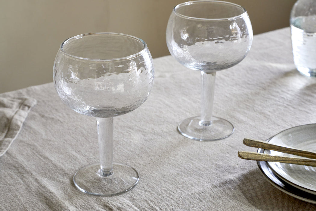Yala Hammered Gin Glass Clear Set Of 2