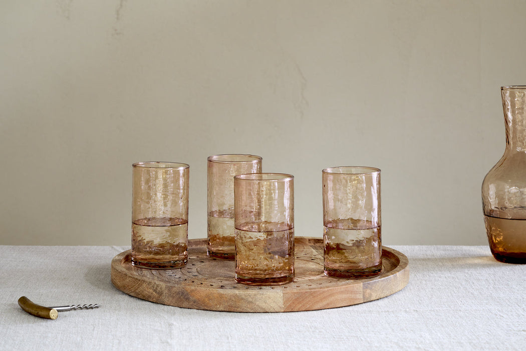 Yala Hammered Highball Dusty Terracotta Set Of 4