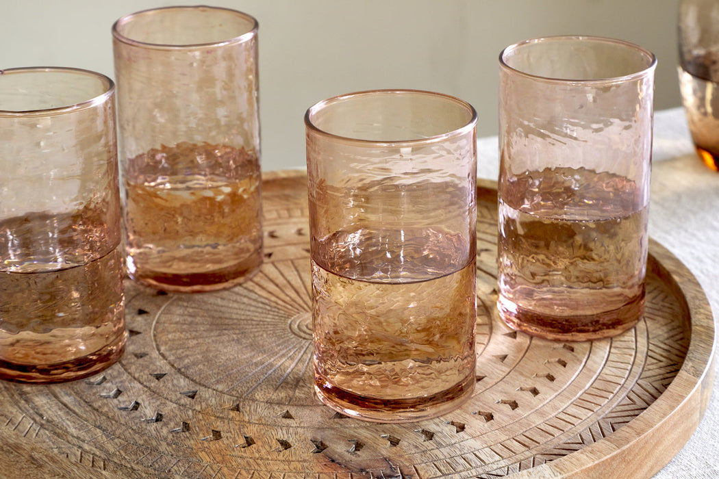 Yala Hammered Highball Dusty Terracotta Set Of 4
