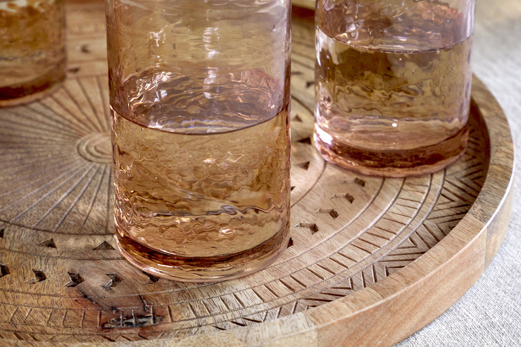 Yala Hammered Highball Dusty Terracotta Set Of 4
