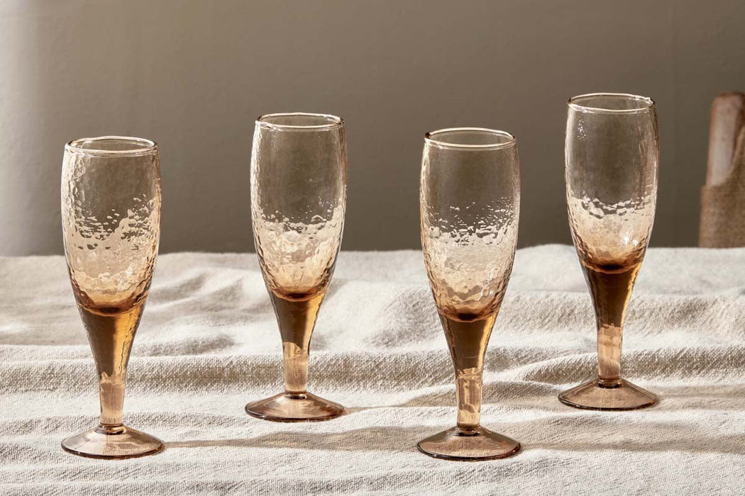 Yala Champagne Glass Dusty Terracotta Set Of 4