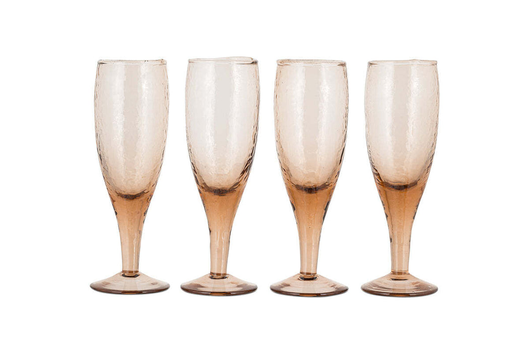 Yala Champagne Glass Dusty Terracotta Set Of 4