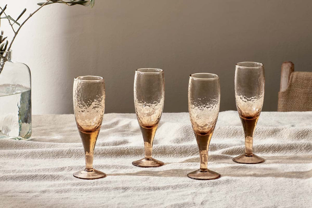 Yala Champagne Glass Dusty Terracotta Set Of 4