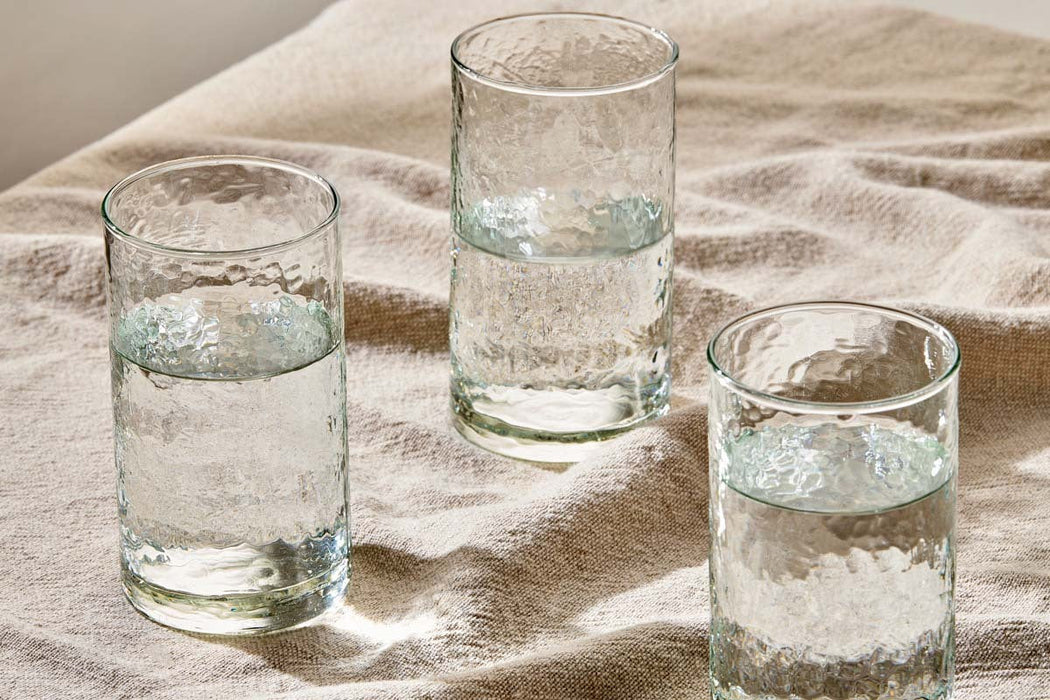 Yala Hammered Highball Clear Set Of 4