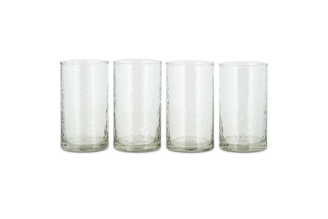 Yala Hammered Highball Clear Set Of 4