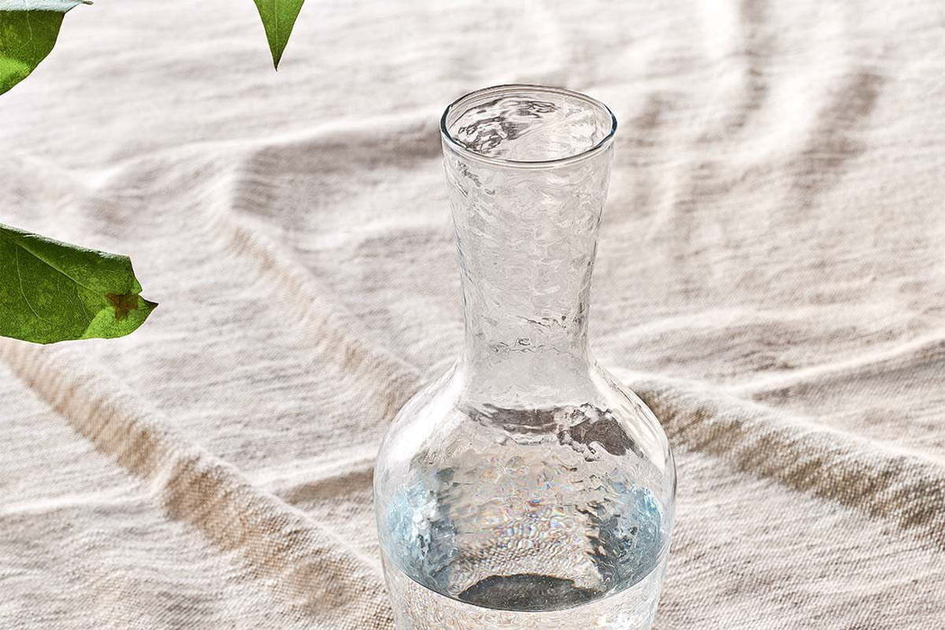 Yala Hammered Jug Clear Glass
