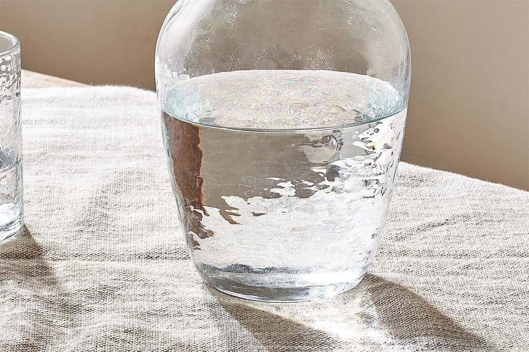 Yala Hammered Jug Clear Glass