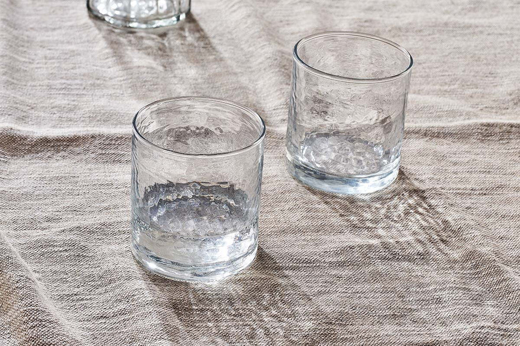 Yala Hammered Tumbler Clear Glass