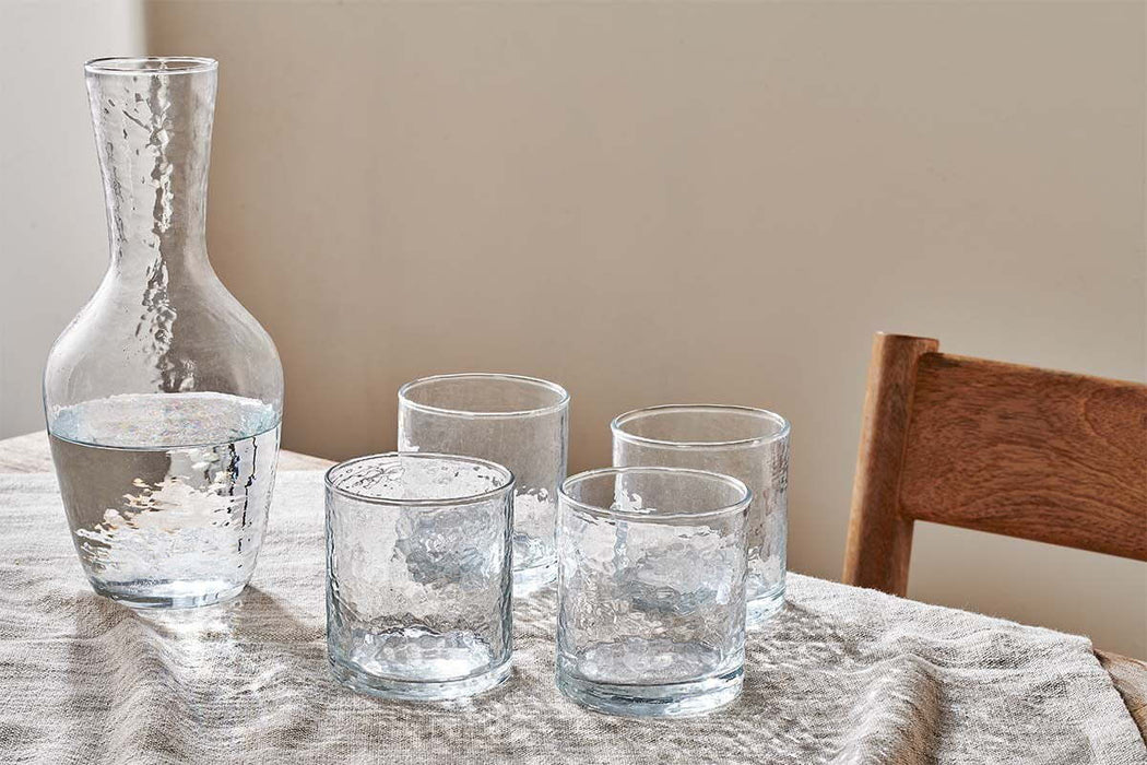 Yala Hammered Tumbler Clear Glass