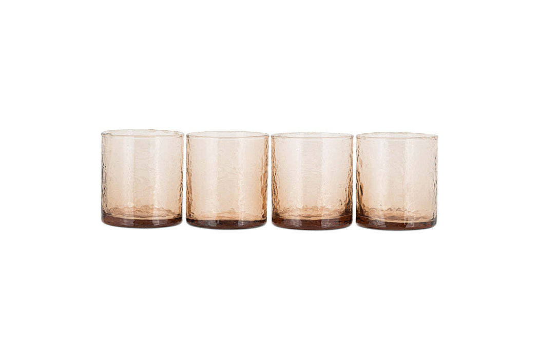 Yala Hammered Tumbler Dusty Terracotta Set Of 4