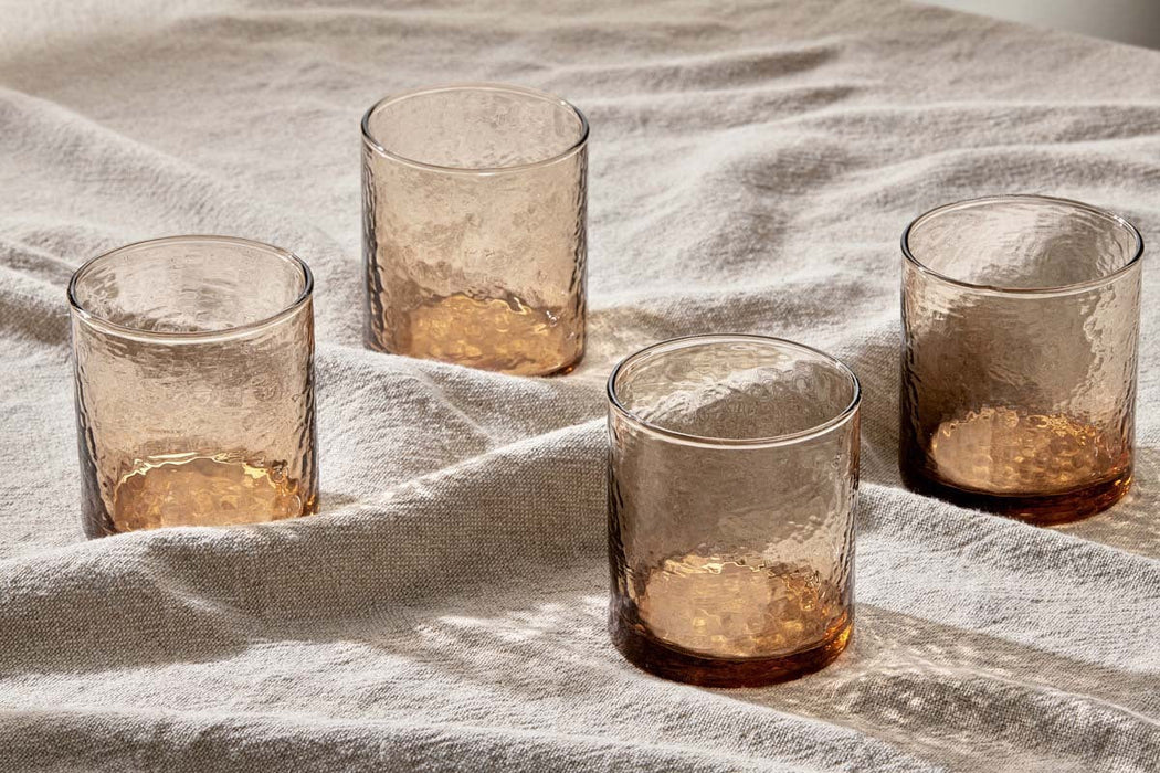 Yala Hammered Tumbler Dusty Terracotta Set Of 4