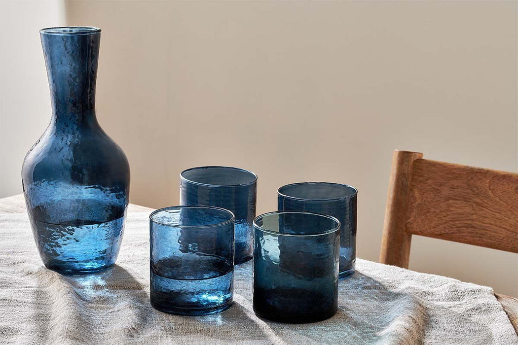 Yala Hammered Tumbler - Indigo Set of 4