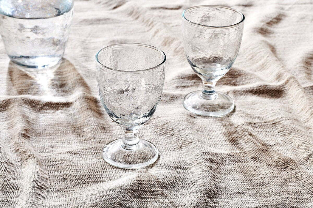 Yala Hammered Wine Glass Clear Glass