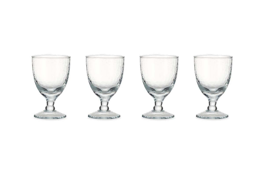 Yala Hammered Wine Glass Clear Glass