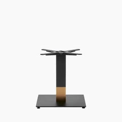 Vale Small Square Coffee Table Base | Black & Brass