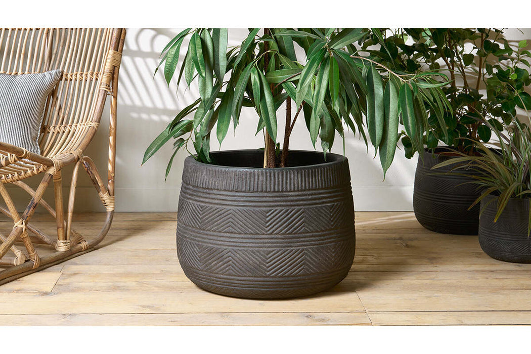 Zadie Terracotta Planter Grey Large