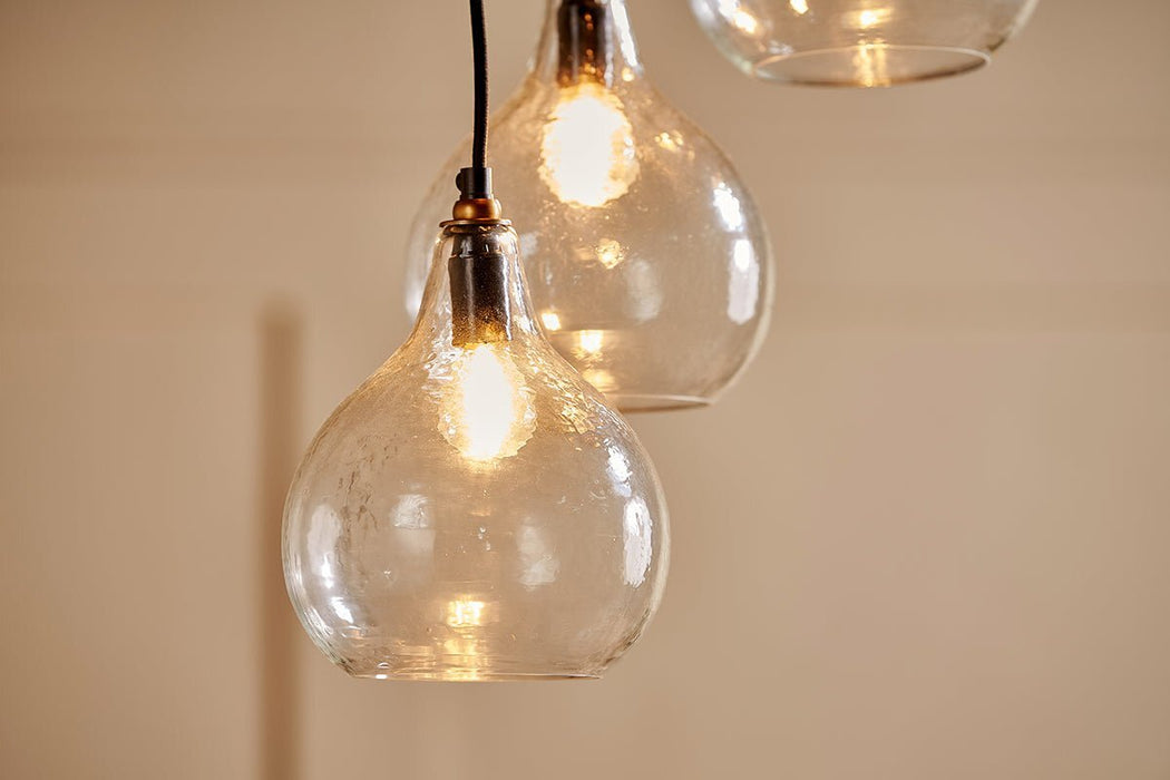 Ziva Statement Recycled Glass Cluster Pendant Clear
