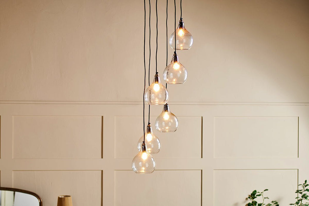 Ziva Statement Recycled Glass Cluster Pendant Clear