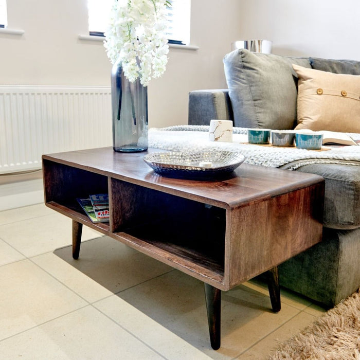 Vintage Mango 90cm Open Coffee Table - In Stock