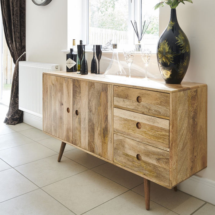 Light Vintage Mango 140cm Sideboard - In Stock