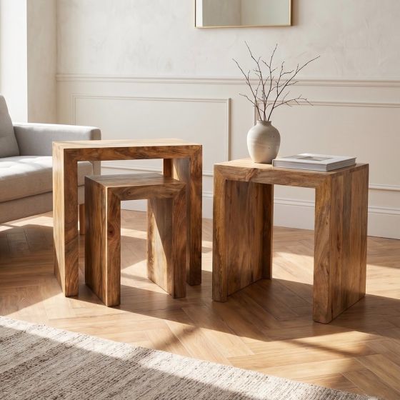 Acre & Artisan Light Solid Wood Chunky Nest