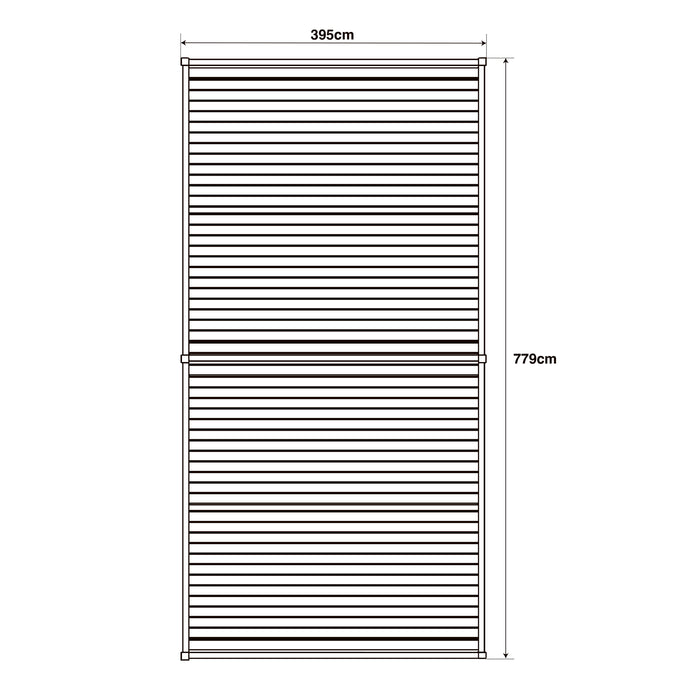 Como 78mx4m Aluminium Metal Outdoor Garden Pergola - Grey