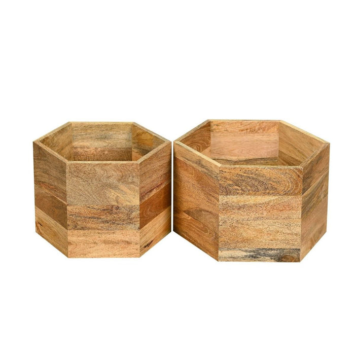 Geo Light Mango Hexagon Nest of Tables - In Stock