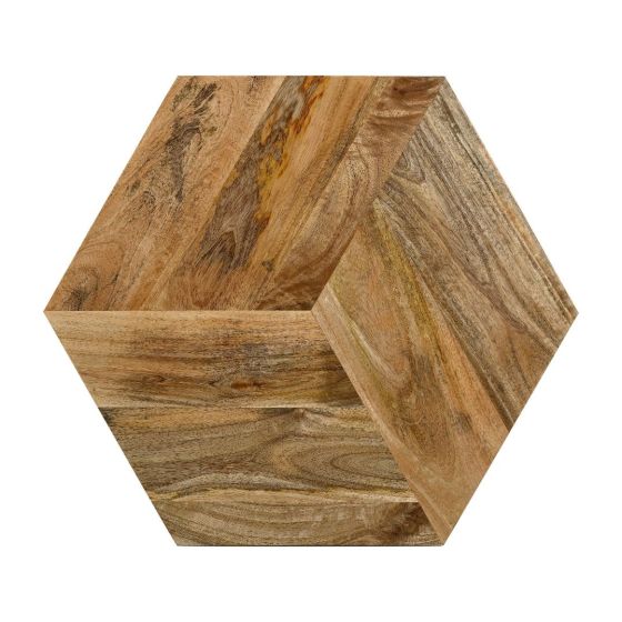 Acre & Artisan Geo Light Mango Hexagon Coffee Tables 1