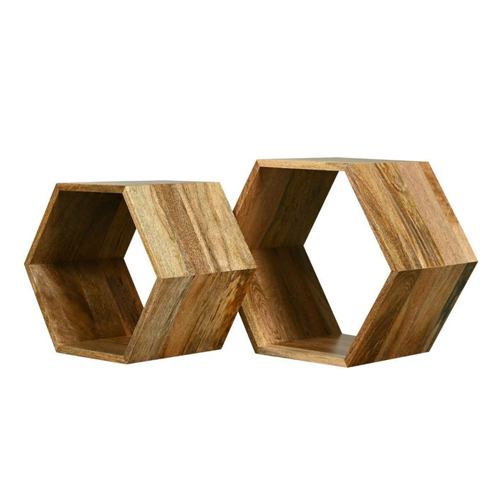 Geo Light Mango Hexagon Nest of Tables - In Stock