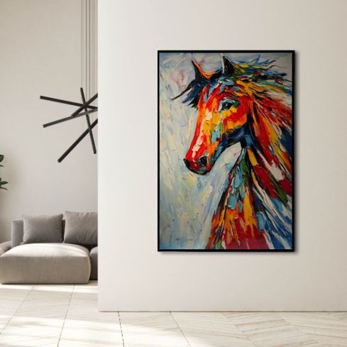 Abstract Horse Wall Art - Large - In Stock