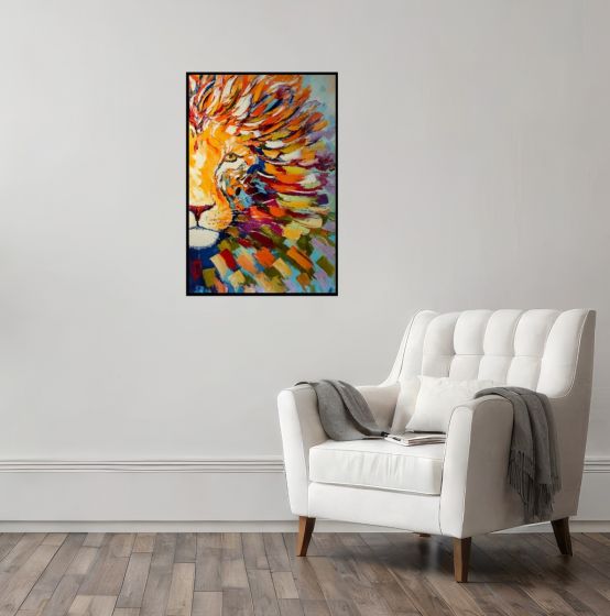 Acre & Artisan Abstract Lion Wall Art Small