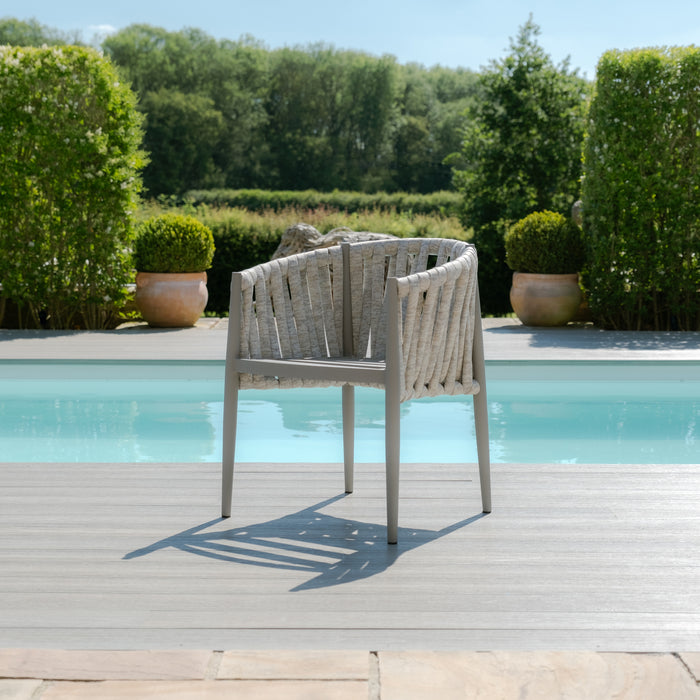 Milan Rope Weave 6 Seat Oval Dining Set