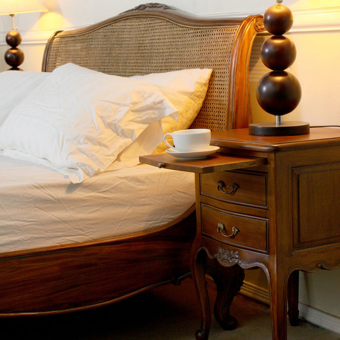 Alexander French Nightstand with Pull-out Shelf