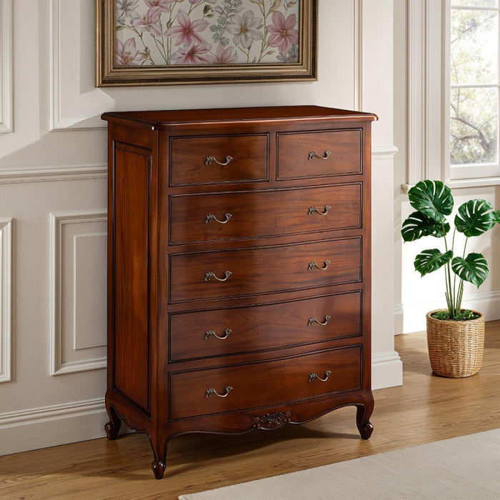 Alexander French 6 Drawer Tall Chest