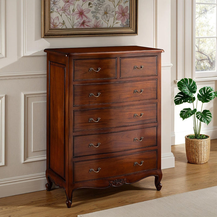 Alexander French 6 Drawer Tall Chest