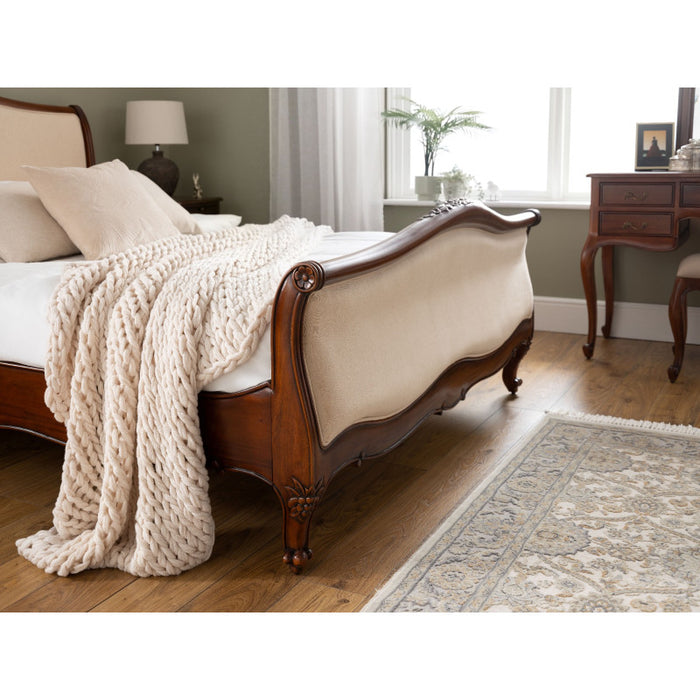 Alexander Upholstered French Louis XV Bed