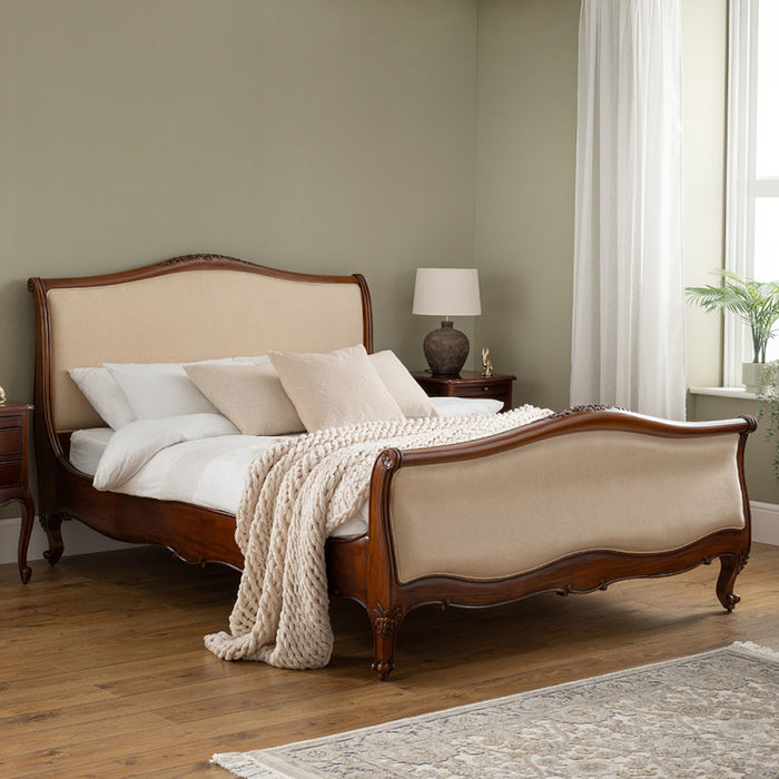 Alexander Upholstered French Louis XV Bed