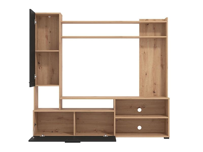 Artisan Oak Effect & Black TV Entertainment Unit