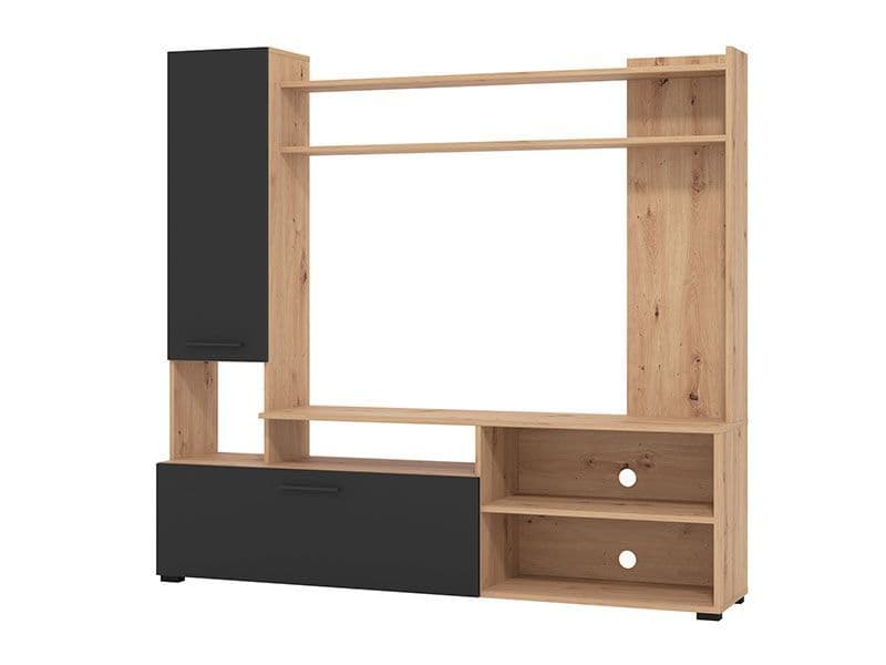 Artisan Oak Effect & Black TV Entertainment Unit