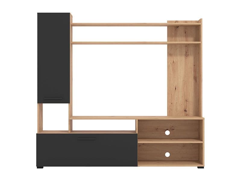 Artisan Oak Effect & Black TV Entertainment Unit