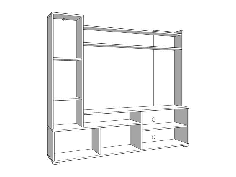 Artisan Oak Effect & Black TV Entertainment Unit