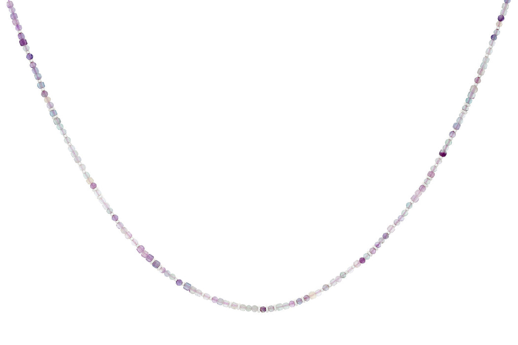 Allegra Silver & Rainbow Fluorite Beaded Necklace