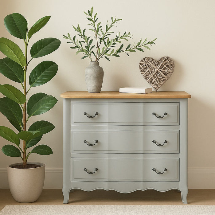 Alsace French Painted 3 Drawer Chest